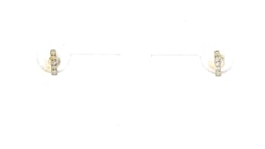 Diamond-Accented Bar Flat-Back Stud Earrings in 14kt Yellow Gold