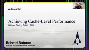 Achieving cache-level performance without using RAM as data storage