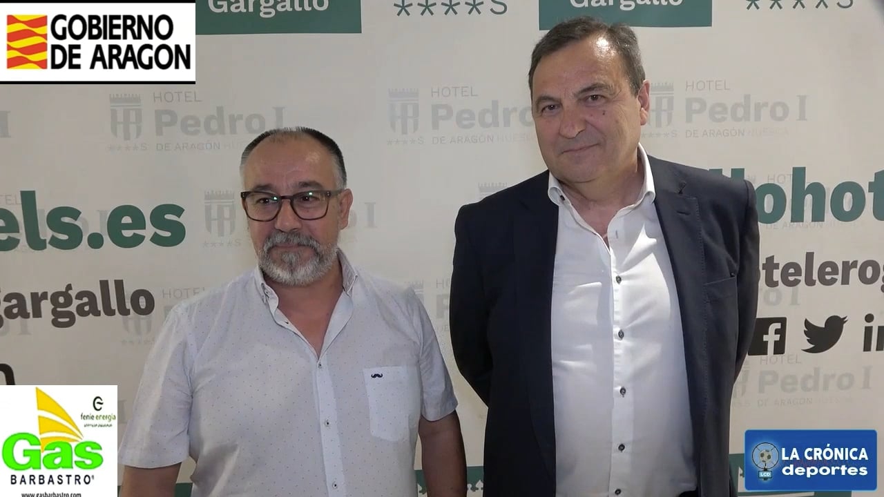 PACO RAMO Y SANTOS RODRÍGUEZ (El Presidente del comité aragonés de Árbitros y el delegado para Huesca de la federación aragonesa)