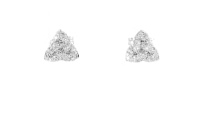 25 ct. t.w. Diamond Trinity Knot Earrings in Sterling Silver