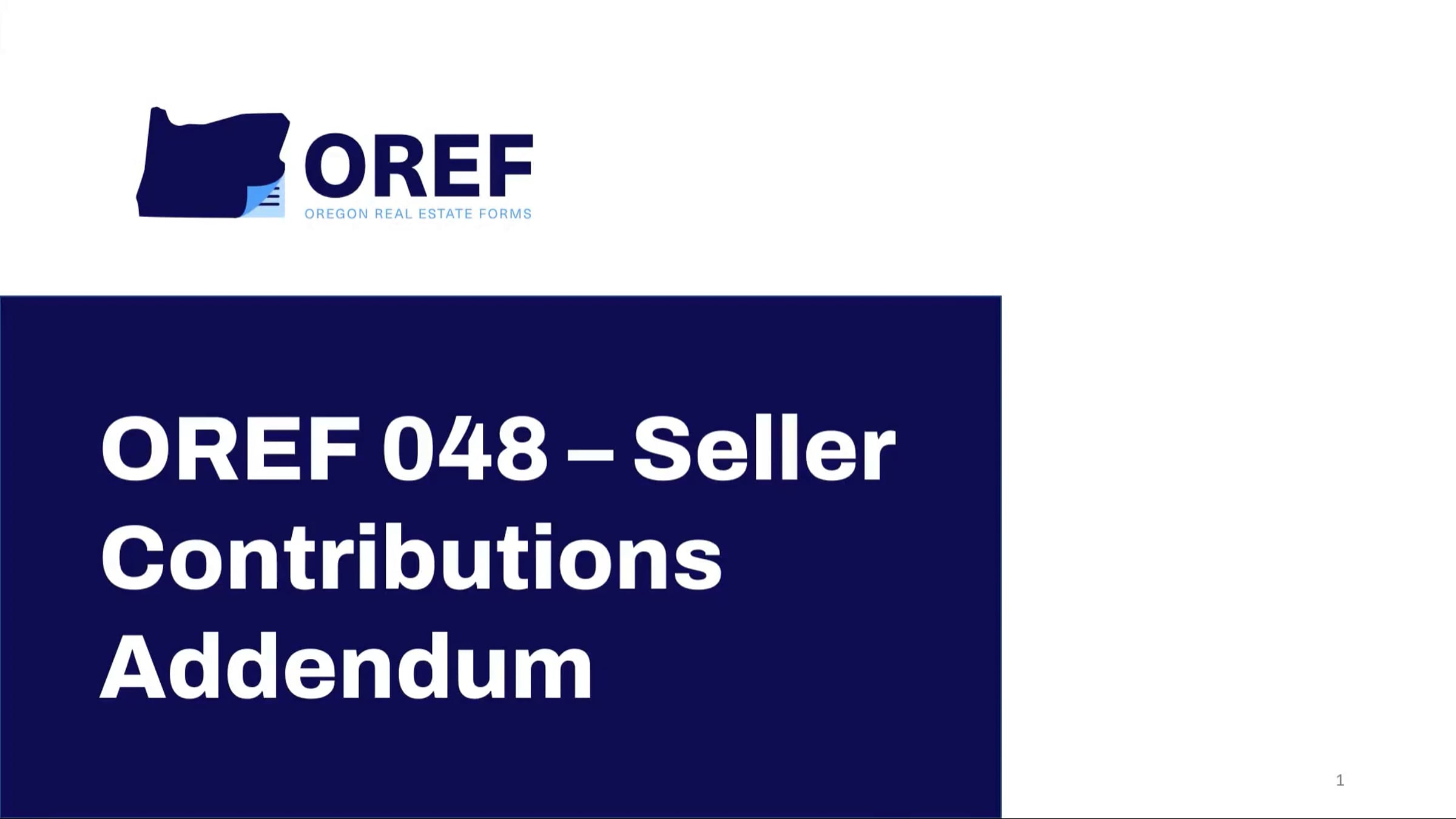 OREF 048 - Seller Contributions Addendum | Videos & Movies on Vimeo