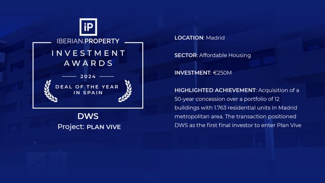 DEAL OF THE YEAR IN SPAIN | IBERIAN PROPERTY AWARDS 2024