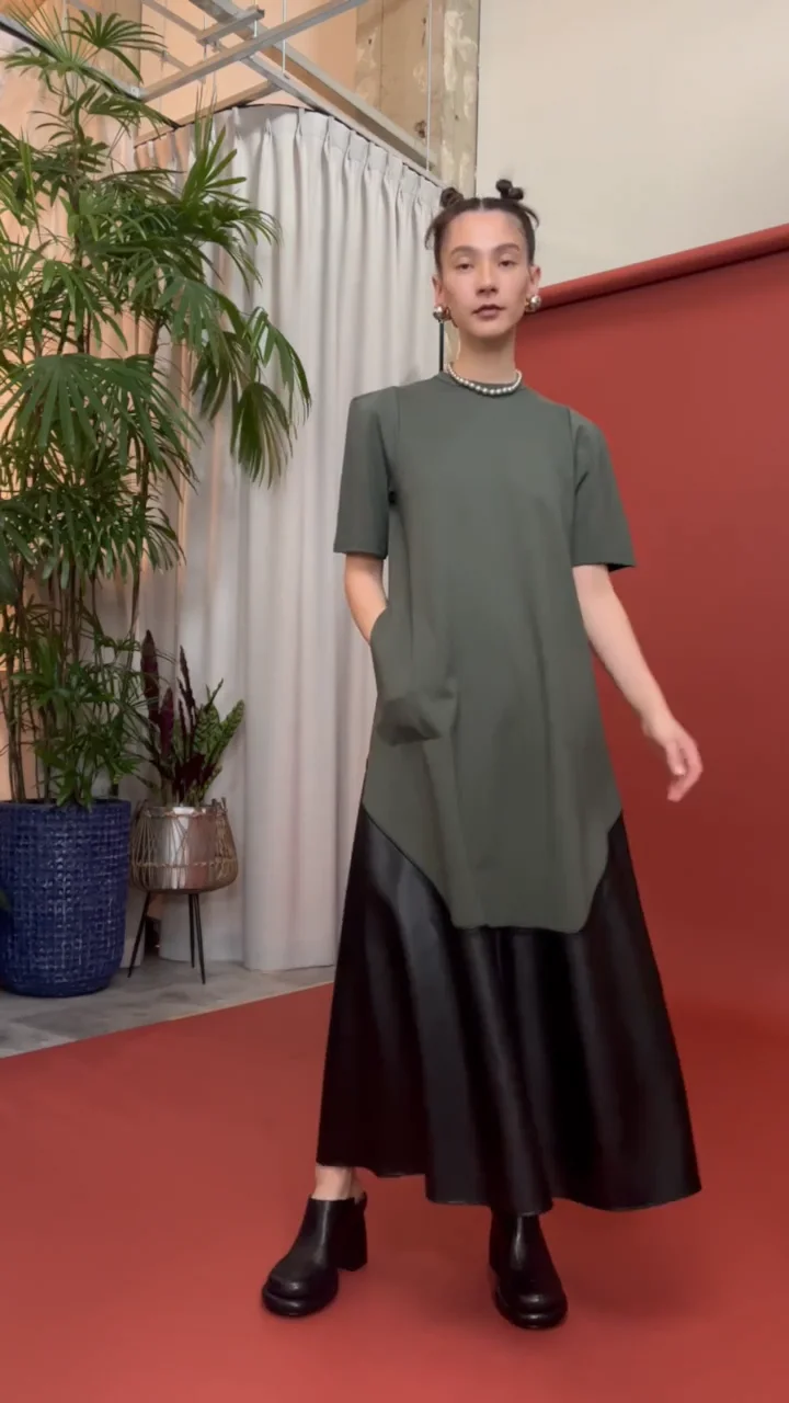 FAKE LEATHER DOCKING OP | ワンピース | WOMEN'S(ウィメンズ FAKE LEATHER DOCKING OP | ワンピース | WOMEN'S(ウィメンズ