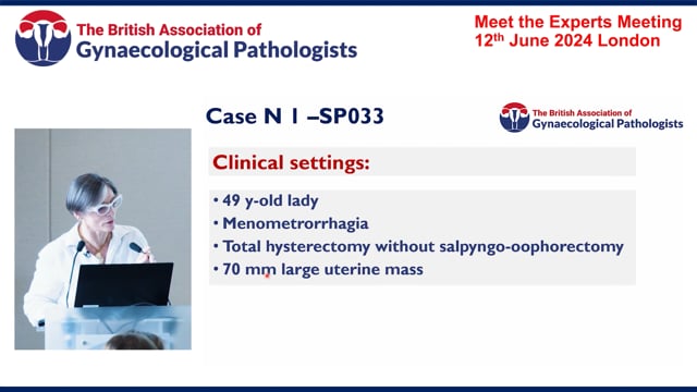 Slide Seminar:  Mesenchymal pathology, Dr Sabrina Croce