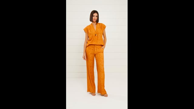 Calça Maxine Relevo Laranja