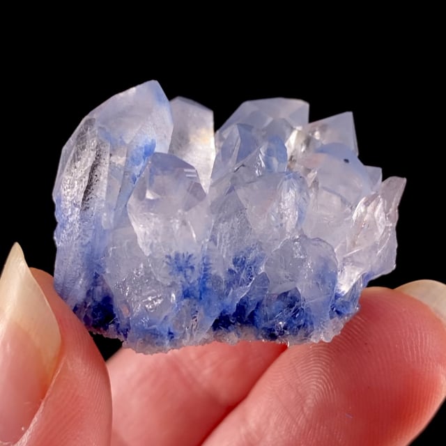 Dumortierite included in Quartz (rare)