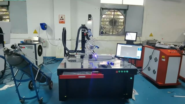 CNC Fibre Laser Welding Machine Table with Rotary Attachment