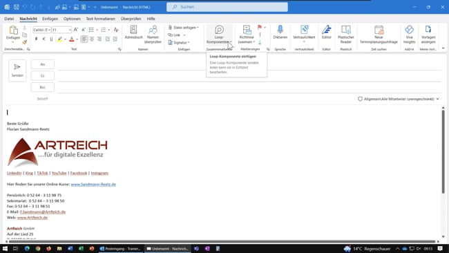 18 E-Mails-Loop-Komponente