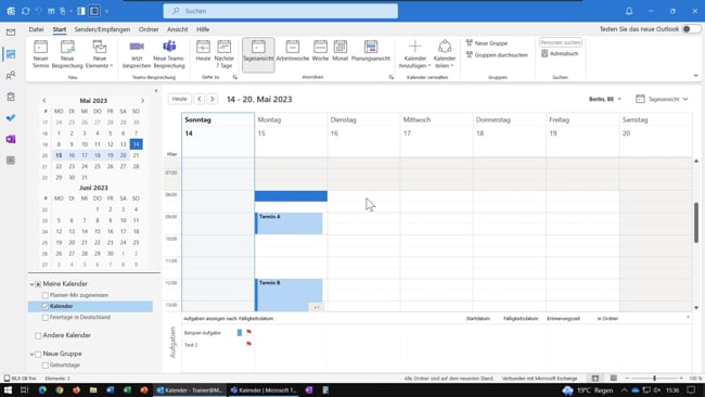 42 Termine eintragen