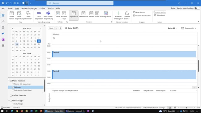 43 Besprechungen organisieren