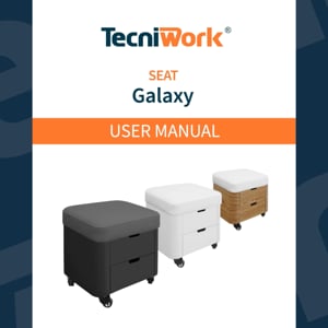 Galaxy multi-purpose stool for manicure and pedicure with 2 drawers