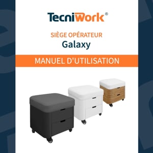 Tabouret polyvalent pour pédicure et manucure avec 2 tiroirs Galaxy