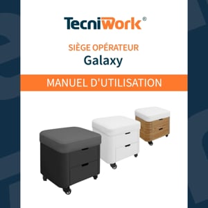 Tabouret polyvalent pour pédicure et manucure avec 2 tiroirs Galaxy