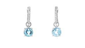 Multi-Gemstone Jewelry Set Hoop Earrings with Three Pairs of Interchangeable Drops in Sterling Silver