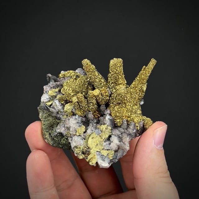 Pyrite ps. ? and Calcite