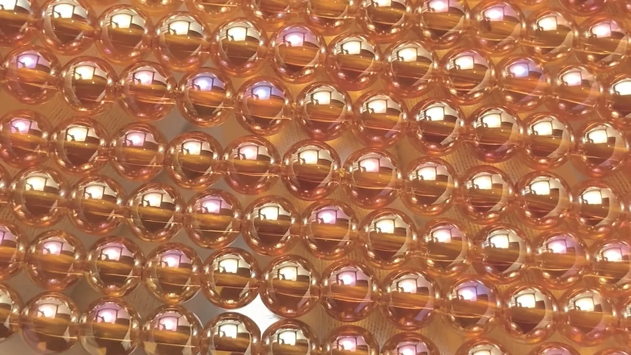 オレンジフラッシュクリスタル ラウンド6mm ｜天然石ビーズの卸問屋