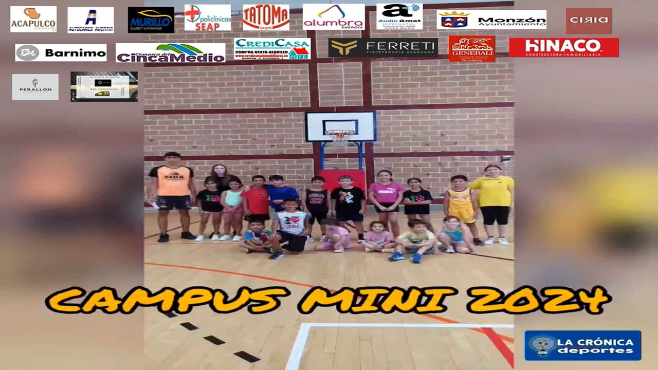 INTENSA  ACTIVIDAD DEL CLUB BALONCESTO MONZÓN CON SU CAMPUS DE VERANO Y LA  1ª SEMANA  DEL  MBA ( MONZÓN  BASKETBALL  ACADEMY )