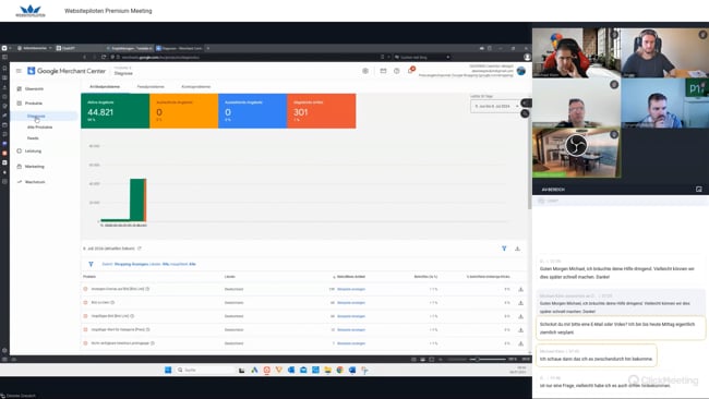 Probleme nach Google Ads-Optimierung, exakte Keywords bei "weitgehend passen", welche Gebotsstrategie bei wenigen Daten, warum sich Brandkampagnen immer lohnen & was tun wenn Google den Domain-Namen nicht mag mit Michael Klein vom 08.07.24