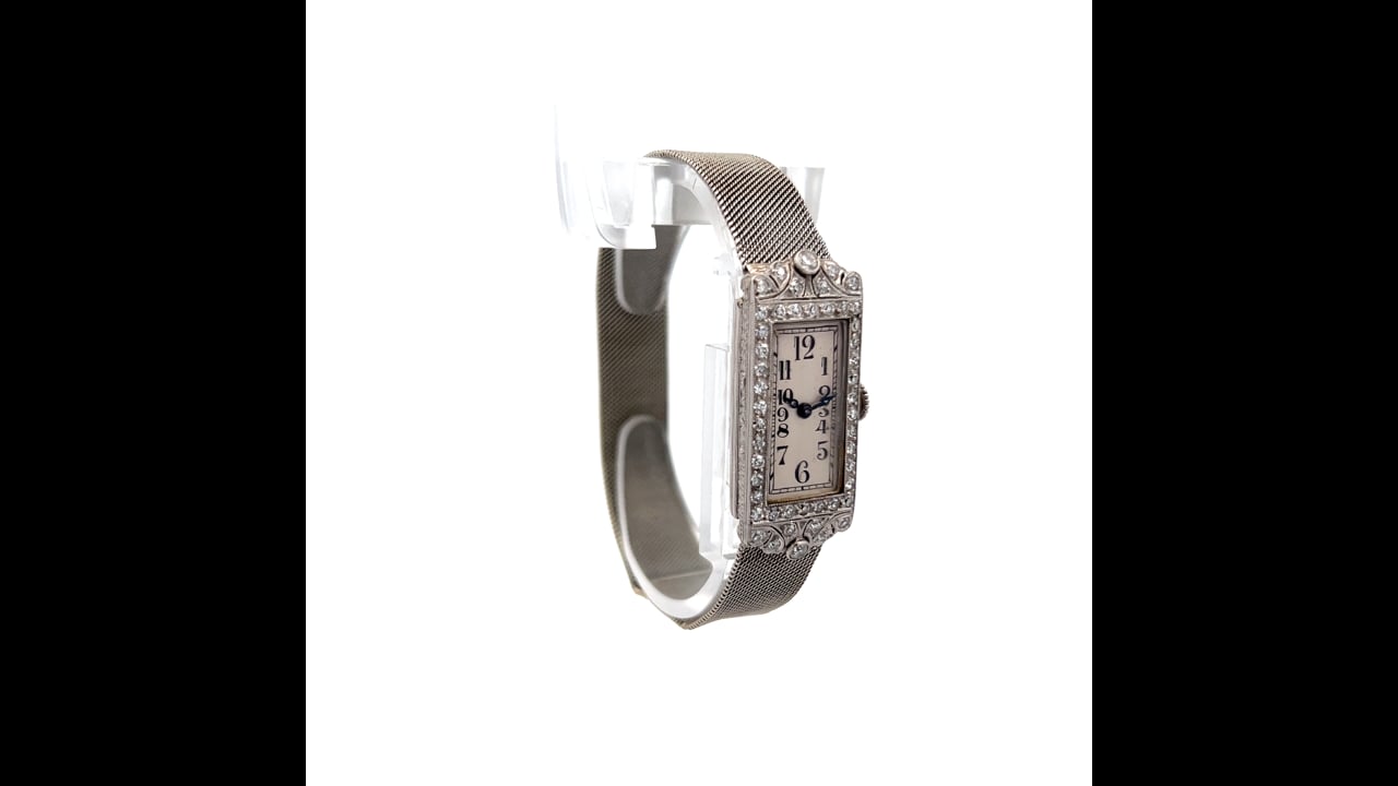 99 Antique Art Deco Diamond Watch in Platinum & 18k
