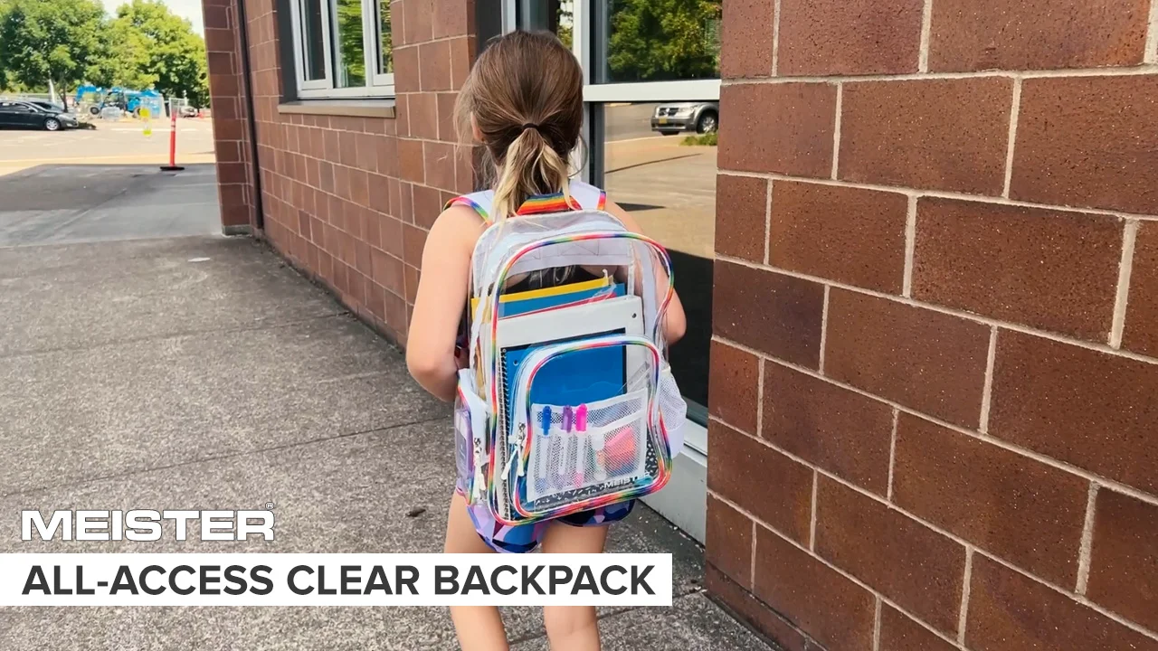 Rainbow clear backpack best sale