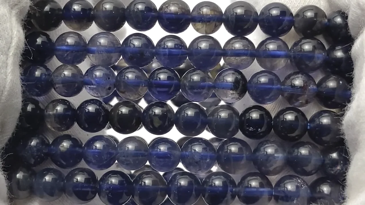 アイオライト ラウンド5～8mm ブレスレット｜天然石ビーズの卸問屋