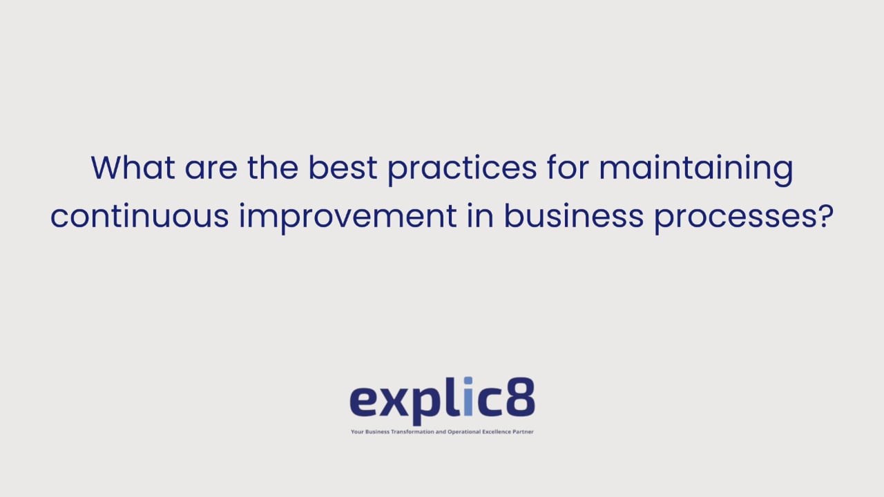 explic8 06 What are the best practices for maintaining continuous improvement in business processes?