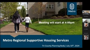 Supportive Housing Services Tri-County Planning meeting - July 10th, 2024 on Vimeo