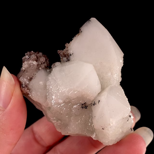 Milky Quartz with Calcite and Hematite