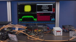 Demonstration einer Echtzeit-mm-Wellen-Datenverbindung (IMS 2024)