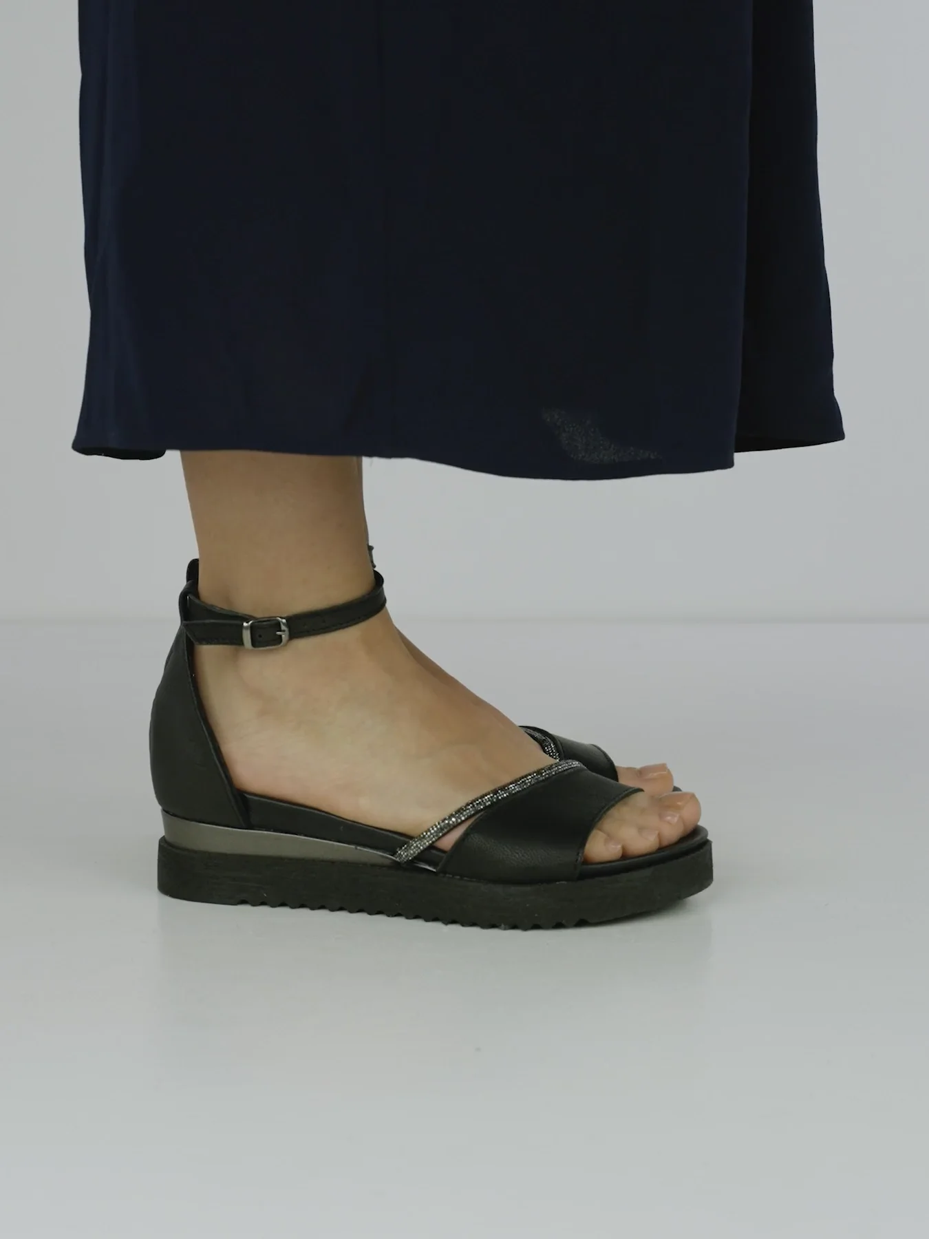 Sandali Con Tacco Donna Lucky Brand Taiza – Nero, Plateau, Chiusura Con Fibbia, Pelle, Taglia 42 EU