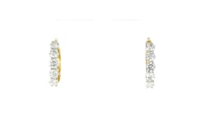 2.00 ct. t.w. Diamond Five-Stone Hoop Earrings in 14kt Yellow Gold