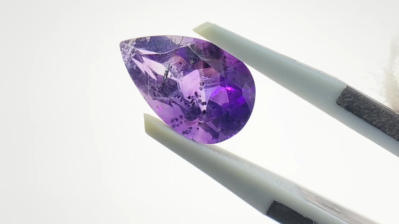 動画】【1点もの】アメジストエレスチャルAAA- ファセットカット