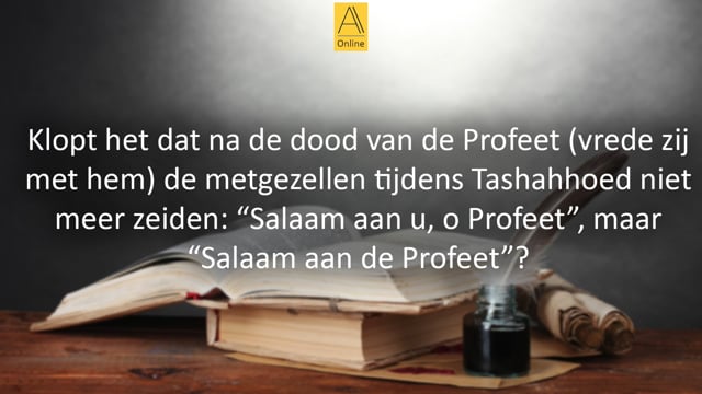 Groeten van de Profeet tijdens at-Tashahhoed