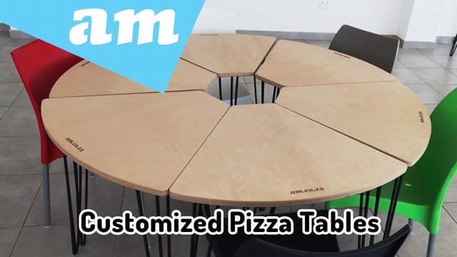 Customized Pizza Table for Training Academy Manufactured by RAW Modular by EasyRoute CNC Router