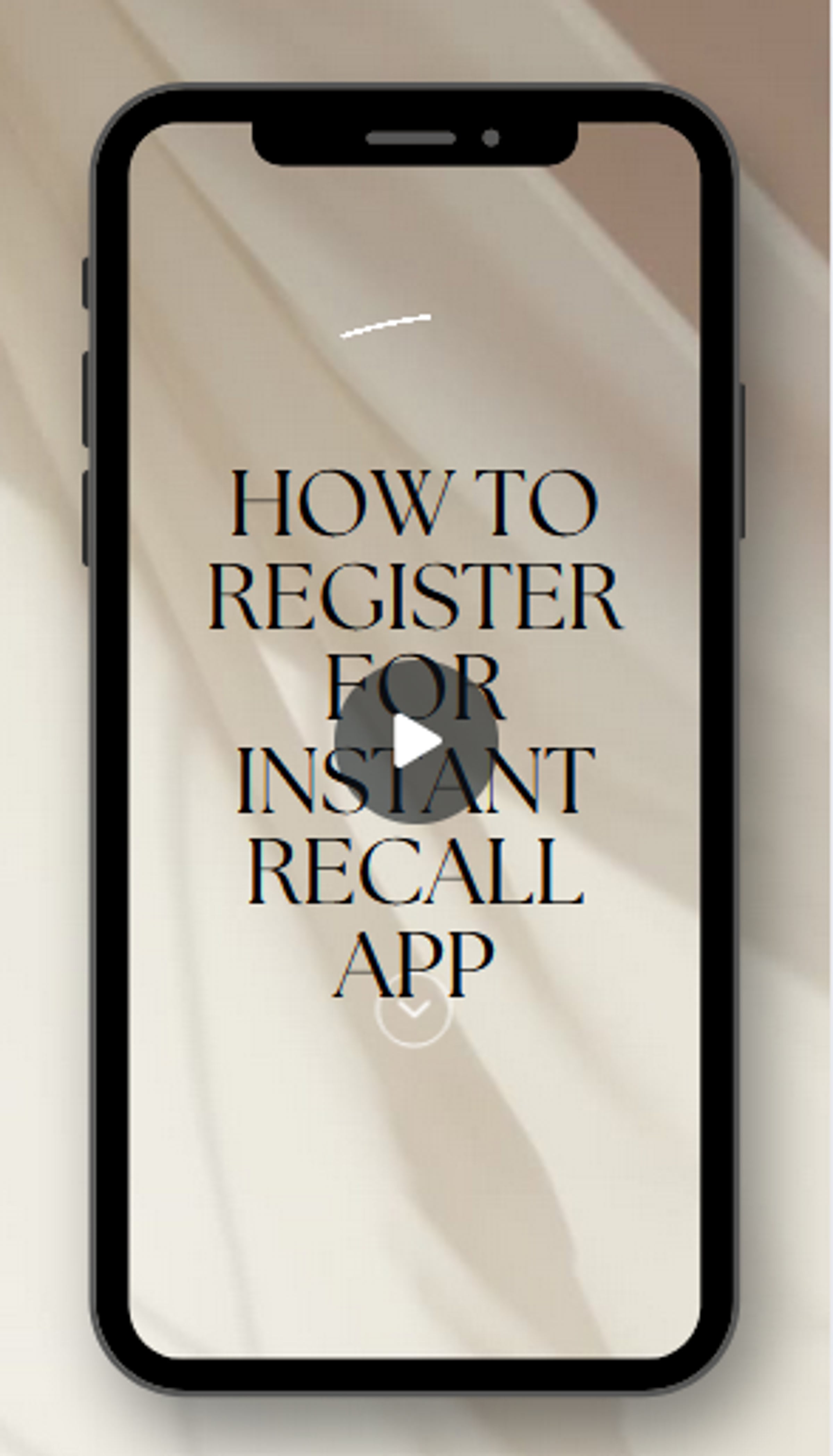 How To Register For Instant Recall (Android) | Videos & Movies on Vimeo