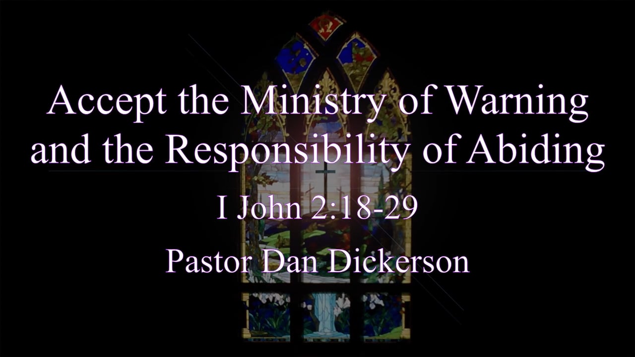 Accept the Ministry and the Responsibility