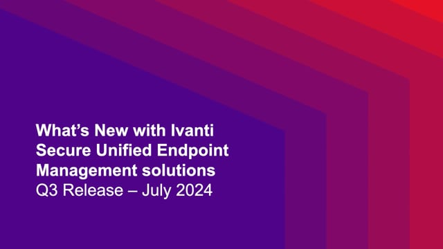 UEM Innovator Preview - Summer 2024 Release (shorter, no Q&A)