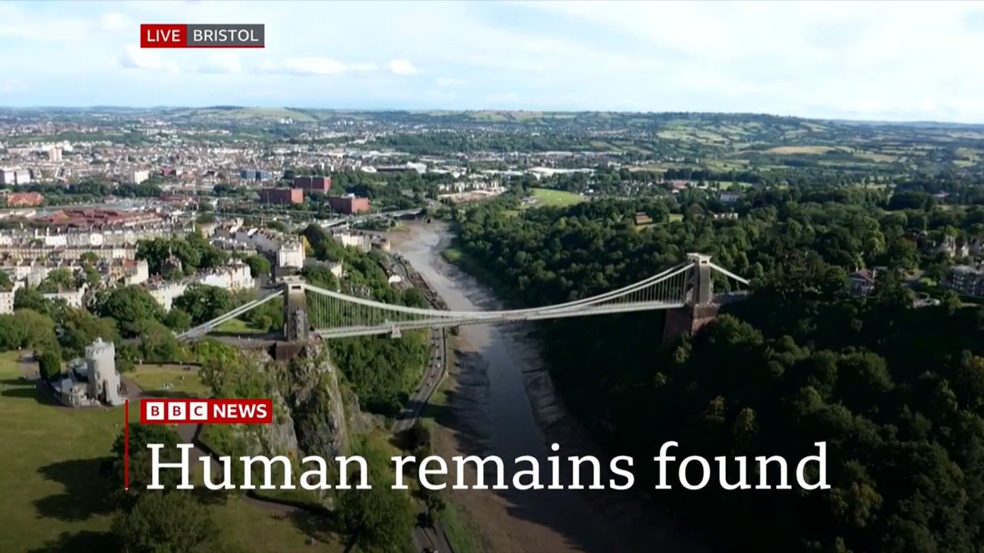 Bristol Suitcase Bodies BBC News - Live Drone Coverage