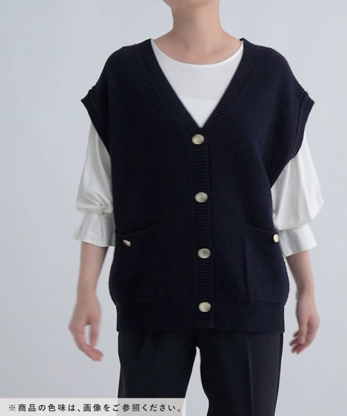 スッキレイ金ボタンベスト/992279 | [公式]グローバルワーク （GLOBAL