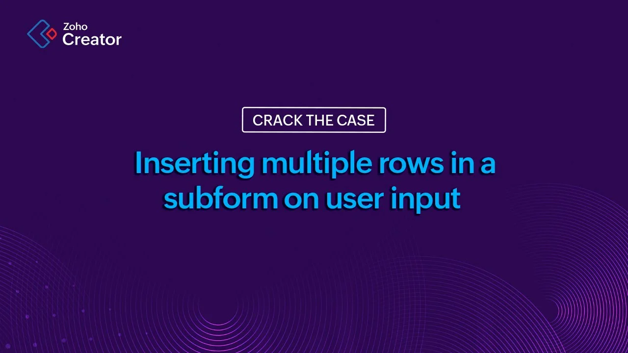 Inserting multiple rows in a subform based on user input