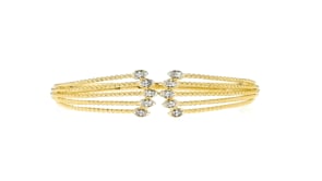 25 ct. t.w. Diamond Multi-Row Cuff Bracelet in 18kt Gold Over Sterling