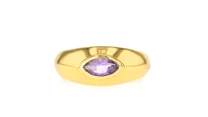 40 Carat Amethyst Ring in 18kt Gold Over Sterling