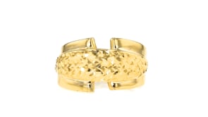 Italian 14kt Yellow Gold Diamond-Cut and Polished Ring