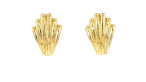 Italian 18kt Gold Over Sterling Seashell Earrings