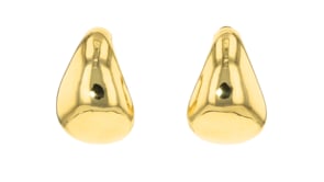 18kt Gold Over Sterling Graduated Hoop Earrings