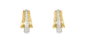 25 ct. t.w. Diamond Fan-Shaped Earrings in 18kt Yellow Gold