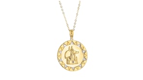 10 ct. t.w. Diamond Anubis Medallion Pendant Necklace in 18kt Gold Over Sterling