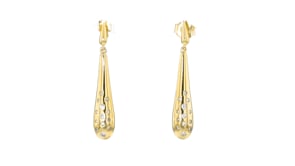 25 ct. t.w. Diamond Long Drop Earrings in 18kt Yellow Gold