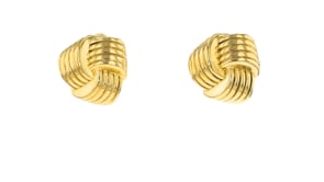 Italian 14kt Yellow Gold Puffed Knot Clip-On Earrings