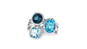4.00 ct. t.w. Tonal Blue Topaz Ring in Sterling Silver